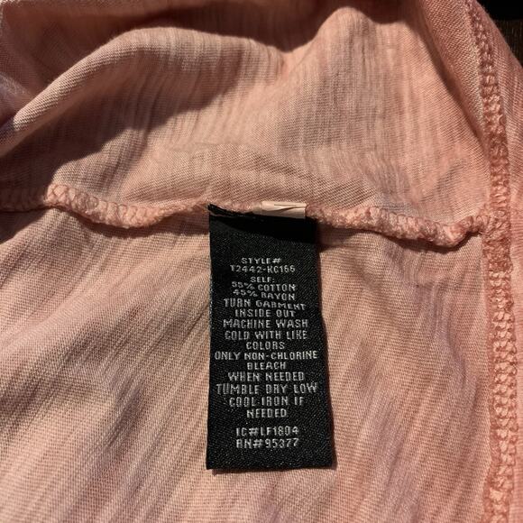 Sanctuary Top NWT Women's Sz Small NWT Adrienne Twist Tee Burnout Desert Rose - Picture 4 of 6